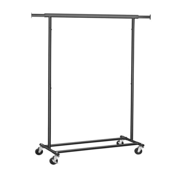 Stalak za odjeću na kotačićima INEZ, max. 90 kg, 83,5x45x160 cm, crna