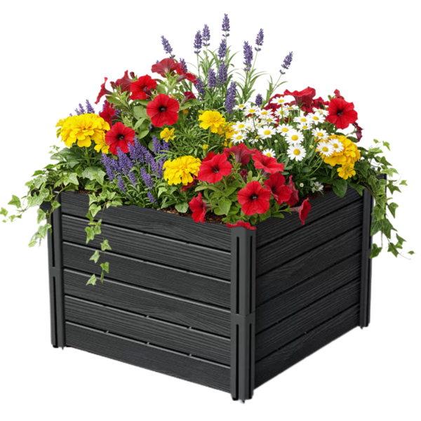 Povišena gredica BASE PLANT, 61x61x46cm, antracit