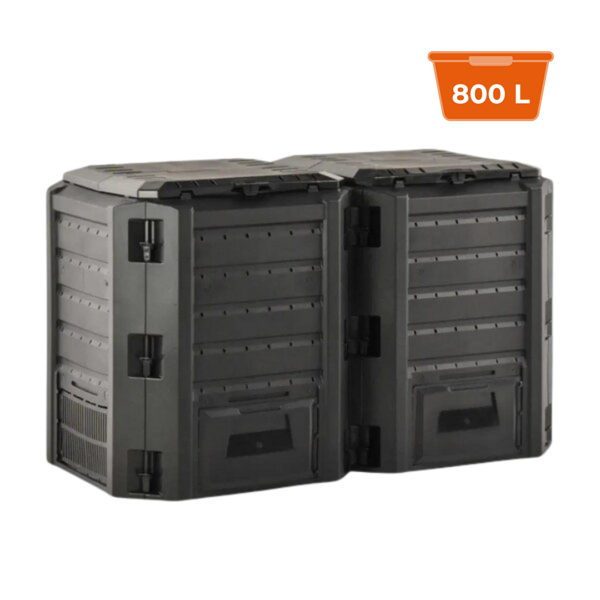 Vrtni komposter COMPOGREEN, 800 l, crna