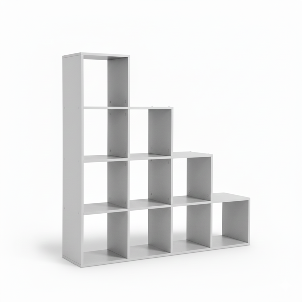 Polica/regal za pohranu KALLA, 129,5x29x129,5 cm, bijela