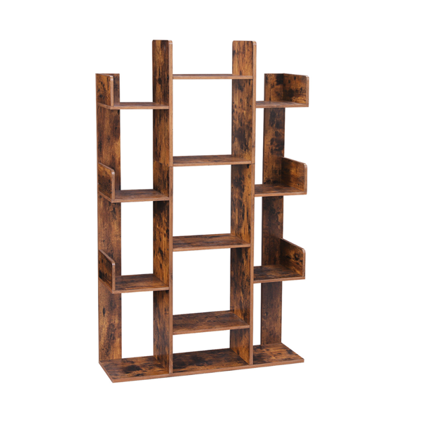 Polica/Regal za knjige ODIN u industrijskom stilu, 86x25x140 cm, smeđa