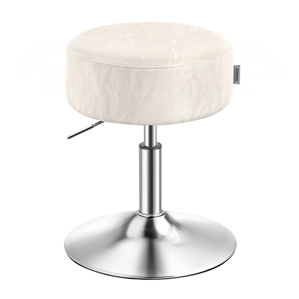 Visinski podesiva stolica AURA za toaletni stol, Ø35cm, krem