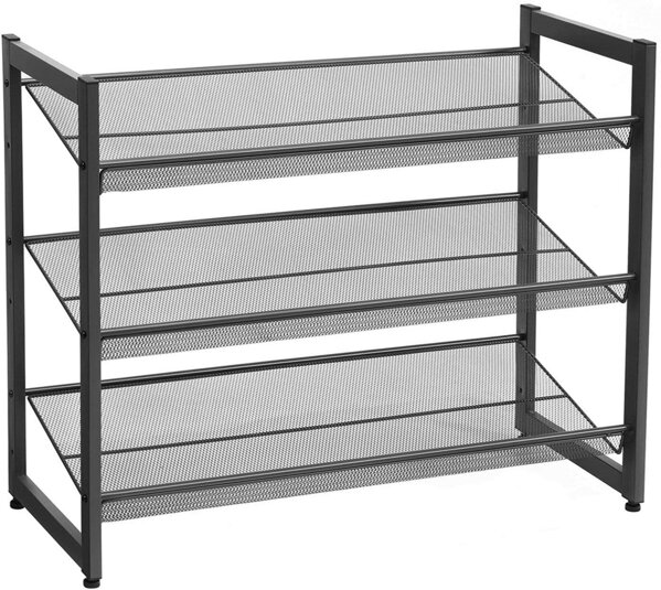 Modularni regal za cipele IDA, 3 police, 74x31x63 cm, crni
