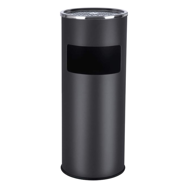 Stojeća pepeljara s košem za otpad SMOKE, 60,5x24,5 cm, crna