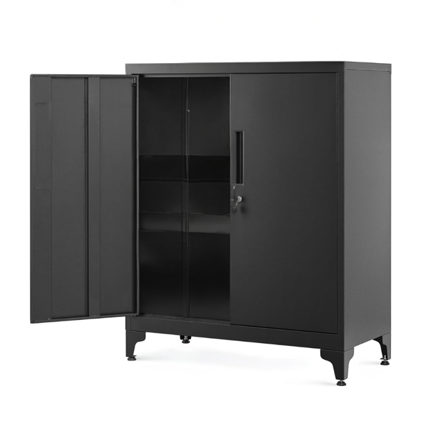 Višenamjenski metalni ormar RAVEN, 40x80x90 cm, crni