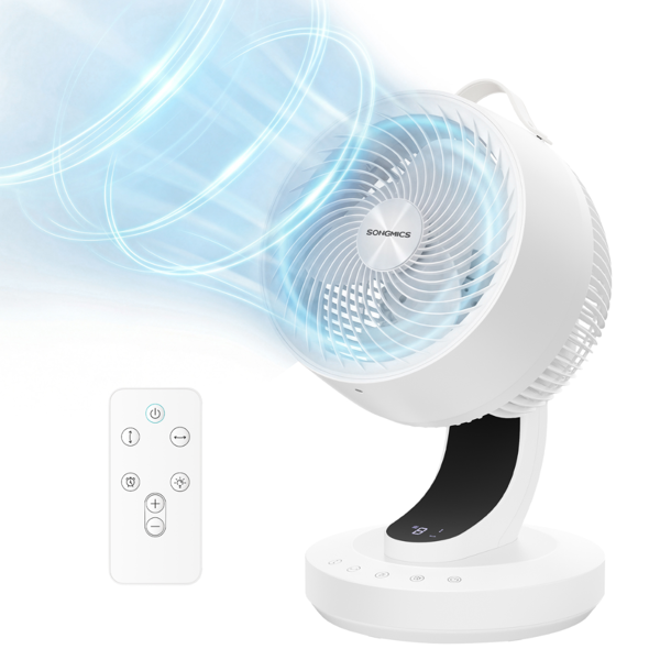 Cirkulacijski ventilator FLOW s daljinskim upravljačem, bijeli